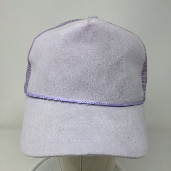 Unbranded Snapback Mesh Back Rope Trucker Hat Purple One Size Blank - Picture 2 of 7